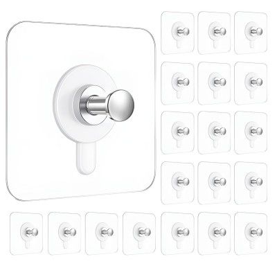 DALUCI Self Adhesive Wall Hooks 20 Pcs - Heavy Duty Nail-Free Hooks for Wall Heavy Items 