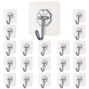 DALUCI Self Adhesive Wall Hooks - 20 Pcs Heavy Duty Wall Hooks...
