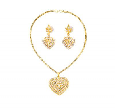 Dancing Girl Valentine Heart Love Pendant Jewellery Necklace 