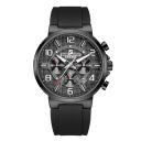 Daniel Hechter Paris Beaubourg Collection Multifunctional Watch for Men with Textured Round Dial and Silicon Strap-DHM1009...