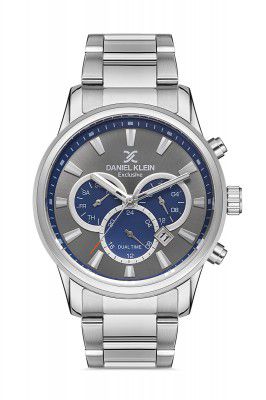 DANIEL KLEIN Analog Gun Black Blue Eye Dial Mens Watch-DK.1.13136-3