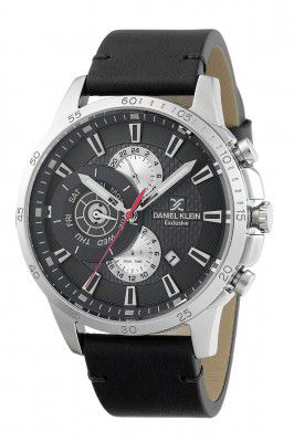 Daniel Klein Analog Gunmetal Dial Mens Watch-DK.1.12255-2