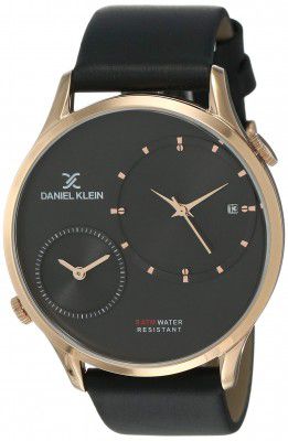 Daniel Klein Analog Gunmetal Dial Mens Watch-DK.1.12327-3