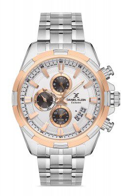 DANIEL KLEIN Analog Silver Black Dial Mens Watch-DK.1.13142-3