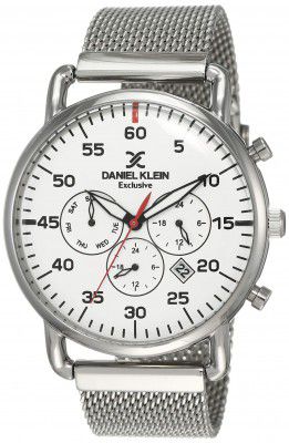 Daniel Klein Analog White Dial Mens Watch-DK12127-1