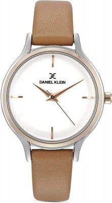 Daniel Klein Analog White Dial Womens Watch-DK11676-7