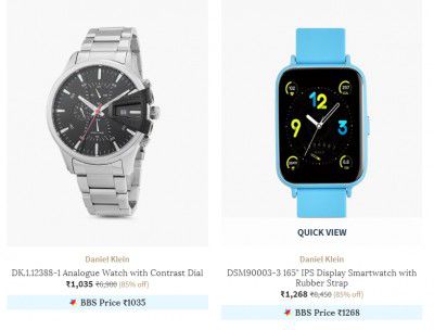 Daniel Klein Smart Watches @ Min 80% Off