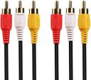 Darahs 3RCA Male to 3RCA Male Stereo Audio Video Cable Gold Plated - Suitable for TV LC LED Home Theater Laptop PC DVD (4.9 FT 1.5 Meter)...