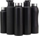 Daraz Stainless Steel Fridge Water Bottle/Refrigerator Bottle 1000 ml Bottle  (Pack of 6, Black, Steel)...