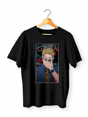 Darkbuck Anime T Shirt for Men and Women Regular Fit Jujutsu Kaisen Kento Nanami Tshirts Bio Wash Unisex Pure Cotton Casual Wear Round Neck T-Shirt