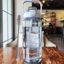 Darkpyro 2 L Capacity Belt Straw Transparent Motivational Water Bottles...