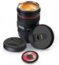 DarkPyro camera lens shape Coffee with 2 Lids And Coaster Stainless Steel Coffee Mug  (350 ml)...