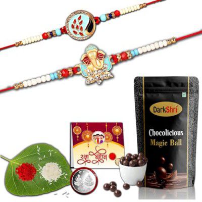 DarkShri Chocolate, (73-74pouch) Rakhi For brother,Rakhi Combo,Rakhi Set Of 2,Rakhi With Gift