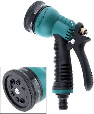 DARSHANAM WORLD Garden Hose Nozzle Spray Gun with 7 Adjustable Watering Patterns 1 L Hand-Held Sprayer 