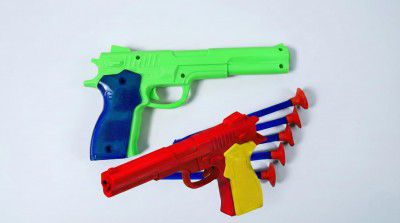 Dart Pistol Toy Gun Set with 6 Suction Darts, Pack of 2