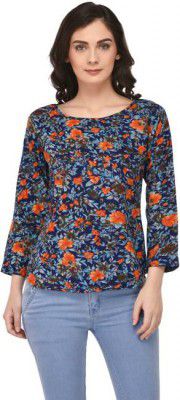 DARZI Casual Regular Sleeves Floral Print Women Multicolor Top