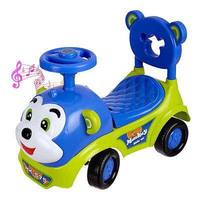 Dash Baby Toy Monkey Ride On Push Car with Musical Tunes Toy for 1 Year Old Baby