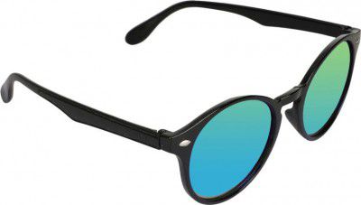 David Martin  Mirrored, UV Protection Round Sunglasses (52) 