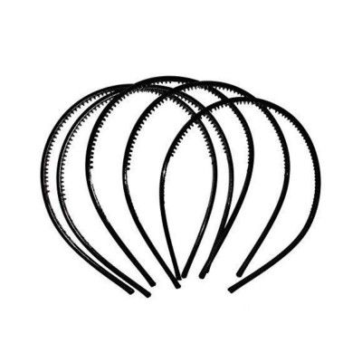 dazzler Black color Plastic Hair Bands/head band pack of 5