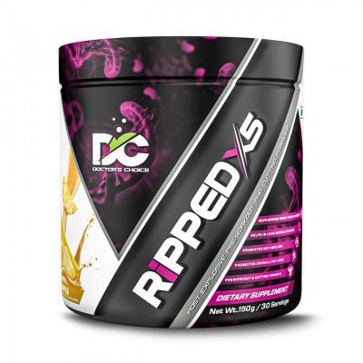 DC Doctors Choice RIPPED - X5 Most Explosive Pre-Workout For Strength and Support, with CLA, Natural caffeine, L-carnitine, Boost Performance, USA FDA REGD (30 Servings - Pineapple)