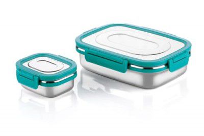 D&D NX Stainless Steel Leak-Resistant Lunch Box Set