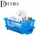 DDecora 3 in 1 Large Sink Set Dish Rack Drainer , Drying Rack Washing Basket tray(BLUE) Dish Drainer Kitchen Rack  (Plastic, Blue)...