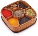 DDecora Plastic Masala Rangoli Box - 7 Sections - 700 ml, 1 Piece, Multicoloured...