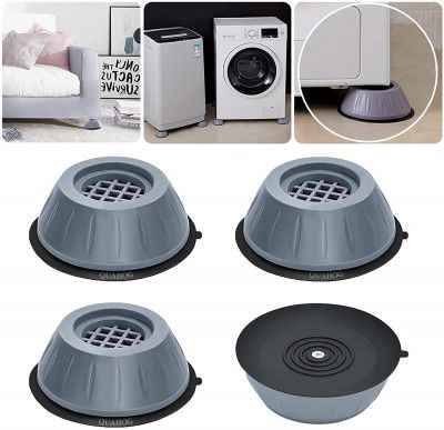 DDecora Refrigerator Stand, Washing Machine Stand, Furniture Base Stand, (Pack of 4) (Grey), Medium