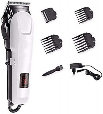 Dealsure Professionals Design Perfect Shaver And Haircut Rechargeable Beard And Moustaches Hair Machine And Trimming With Cord And Without Cordless Use(White),men