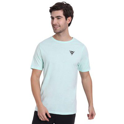 deb. Solid Cotton Fit Athletic Men's T-Shirt with Short Sleeve