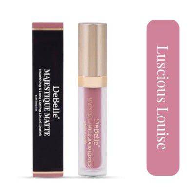 DeBelle Majestique Matte Liquid Lipstick Luscious Louise (Suede Pink) | Enriched | 3.5ml