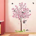 Decal O Decal PVC Vinyl Tree with Birds and Nest Botanical Wall Stickers (Pink, 120X90cm), Self-Adhesive...