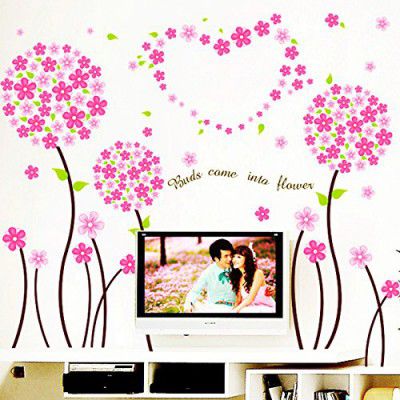 Decals Design Pandora Flowers Border Wall Sticker (PVC Vinyl, 70 cm x 50 cm), Multicolour