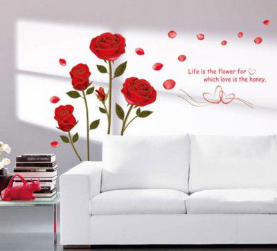 Decals Design Romantic Rose Flowers Wall Sticker (50 cm x 70 cm)