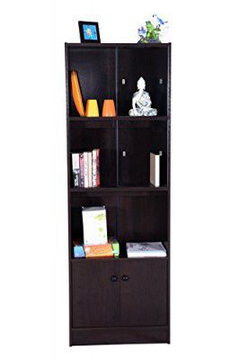 DeckUp Craftos Eva Engineered Wood Book Shelf And Storage / Display Unit (Dark Wenge, Matte Finish)