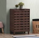 DeckUp Meritus-S Engineered Wood Shoe Rack (Walnut, Matte Finish)...