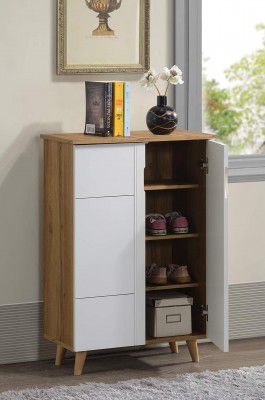 DeckUp Plank Alvo 2-Door Engineered Wood Shoe Rack