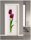 Decor Villa PVC Vinyl Botanical, places themed Decorative Home Flower Door Sticker (Multicolour, Size-58 X 50 cm)...