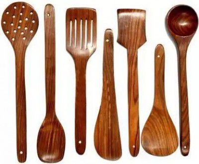 Shopsy : Decorasia Wooden Spatula (Pack of 7)