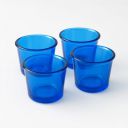 Decorative Votive Glass Tealight Candle Holders Set of 4, Colorful T-Light Votives Holder, Diwali Decoration Items, Christmas Tealights, Ideal for Centerpiece & Festive Décor (Blue)...
