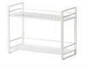 Decorlay Iron and Glass Kitchen Rack, 33x13x28 cm, White...