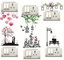 DecorVilla Decor Villa Vinyl Love Heart Switch Board Wall Sticker & Decal for Living Room, Bedroom, Office (Standard, Multicolour) - Pack of 6...