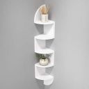 Decostyle Corner Wall Mount Shelf Zig Zag Shape with Curved Edges - 5 Tier...