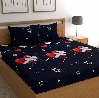DEEKSHA TEXTILES 180 TC Microfiber Double 3D Printed Bedsheet