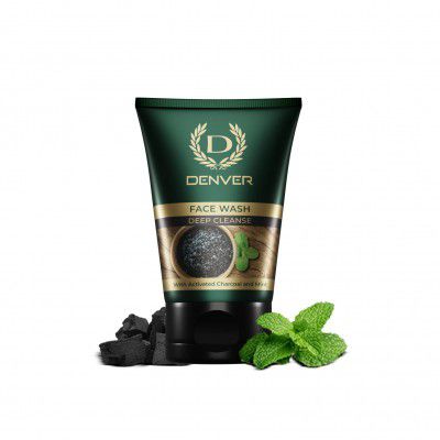 DENVER Deep Cleanse With Activated Charcoal & Mint Face Wash - 100GM