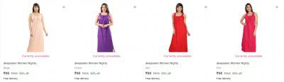 Deepsales Women Nighty Upto 90% Off Starting From Rs.96