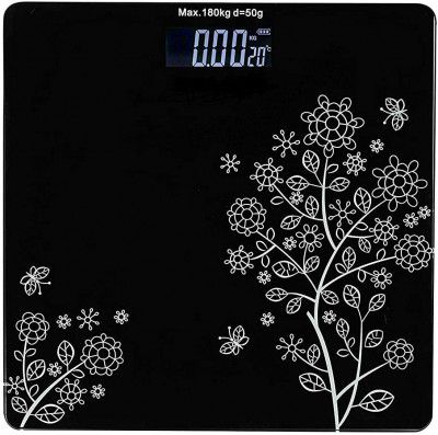 DEETTO Electronic Thick Tempered Glass and LCD Display Digital Personal Bathroom Health Body Weighting Scale for Human Body (with 3 Months Warranty )