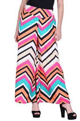 Deewa Multicoloured Zigzag Printed Palazzo