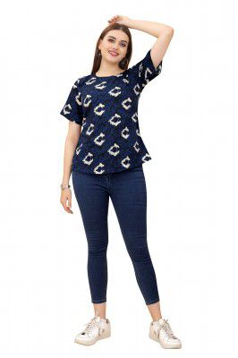 DEIDAD Women's Crepe Printed Tops
