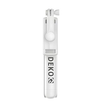Dekoq Selfie Stick Tripod, Extendable 3 in 1 Stainless Steel Bluetooth Selfie Stick with Wireless Remote, Selfie Stick for Mobile Phone/GoPro/Camera (White)